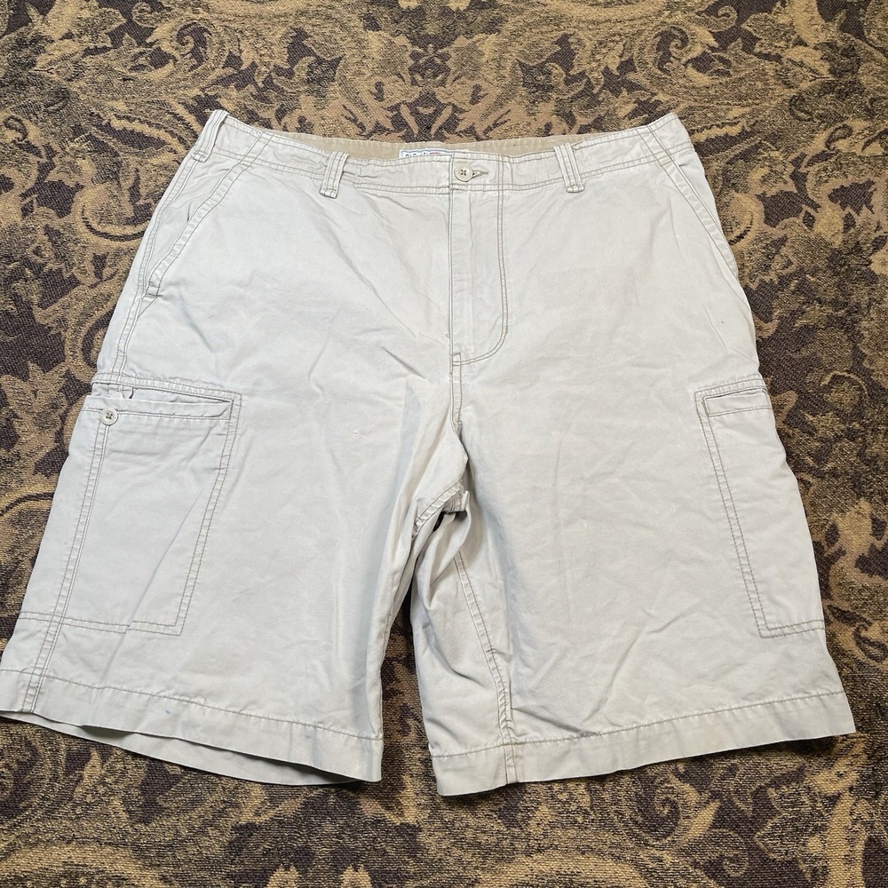 Vtg Y2K Mens Old Navy Baggy Cargo Khaki Shorts Size 38
